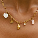 Ingrid Gold Seashell Charm Choker Necklace, view 2