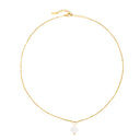 Belinda Mother of Pearl Quatrefoil Pendant Necklace, view 12