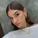 Josephine Gold Roman Coin Pendant Necklace, view 6