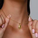 Kaia Gold Scarab Pendant Necklace, view 5