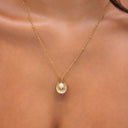 Marlowe Seashell Pendant Necklace with Freshwater Pearl, view 8