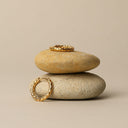 Matilde Hammered Huggie Hoop Earrings, view 16