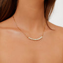 Georgia Gold Teardrop Zircon Necklace, view 2