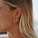 Nia Thin Lightweight Hoop Earrings