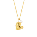 Leonie Heart Charm and Freshwater Pearl Necklace, view 3