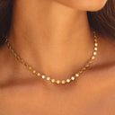 Candice Gold Reflective Pendant Choker Necklace
