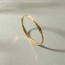 Yasmin Organic Wavy Gold Bangle, view 8