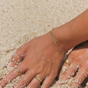 Dominique Layered Herringbone and Beaded Chain Bracelet, view 3