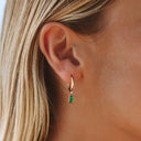Malia Sea Green Zircon Hoop Earrings