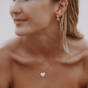 Lily Mother of Pearl Love Pendant Necklace, view 5