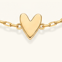Celeste Gold Solid Heart Bracelet in 18k gold plated stainless steel