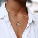 Christa Sun Pendant Rope Chain Necklace