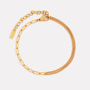 Teresa Mixed Curb and Paperclip Chain Bracelet, view 4
