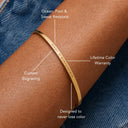 Clarissa Slim Minimal Bangle Bracelet, view 4