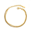 Blanche Layered Pebble and Beaded Chain Bracelet, view 2