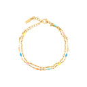 Helene Rainbow Double Layered Dainty Bracelet, view 9