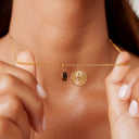 Keira Gold Snake Tiger's Eye Pendant Necklace, view 2