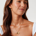 Keira Gold Snake Tiger's Eye Pendant Necklace, view 6