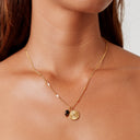 Keira Gold Snake Tiger's Eye Pendant Necklace, view 3