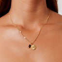 Keira Gold Snake Tiger's Eye Pendant Necklace