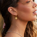 Elisa Sun Hoop Earrings in 925 Sterling Silver, view 2