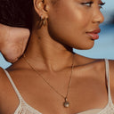 Rose Dainty Sun Pendant Necklace, view 4