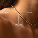 Yara Zircon Tennis Choker Necklace, view 6