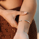 Justine Hammered Textured Cuff Bracelet, view 14