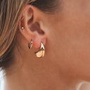 Juno Gold Teardrop Hoop Earrings, view 8