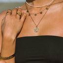 Ivy Virgin Mary Pearl Pendant Necklace, view 14