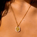 Ivy Virgin Mary Pearl Pendant Necklace, view 2