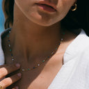 Briony Blue & White Enamel Choker Necklace, view 3