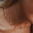 Briony Blue & White Enamel Choker Necklace, view 9