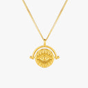 Irene Greek Coin Evil Eye Necklace, view 4