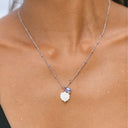 Lilian Mother of Pearl Shell and Ceramic Bead Necklace, view 8