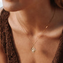 Irene Greek Coin Evil Eye Necklace, view 3