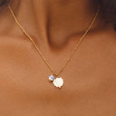 Lilian Mother of Pearl Shell and Ceramic Bead Necklace
