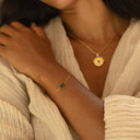 Amira Emerald Cut Green Stone Bracelet, view 6