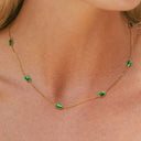 Ruth Emerald Green Zircon Stone Necklace, view 2