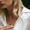 Rhea Green Malachite Pendant Necklace, view 7