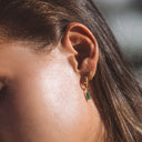Malia Sea Green Zircon Hoop Earrings, view 6