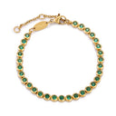 Angela Green Bezel Set Tennis Bracelet, view 7