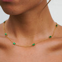 Ruth Emerald Green Zircon Stone Necklace