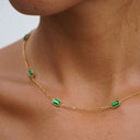 Ruth Emerald Green Zircon Stone Necklace, view 5