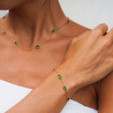 Ruth Emerald Green Zircon Stone Necklace, view 7