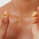 Julia Gold Hamsa Hand Pendant Necklace, view 17