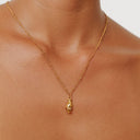 Julia Gold Hamsa Hand Pendant Necklace, view 2