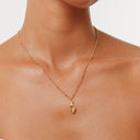 Julia Gold Hamsa Hand Pendant Necklace, view 12