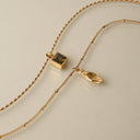 Julia Gold Hamsa Hand Pendant Necklace, view 15