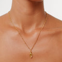Julia Gold Hamsa Hand Pendant Necklace, view 9